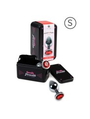 petit plug anal en metal rouge avec sac
