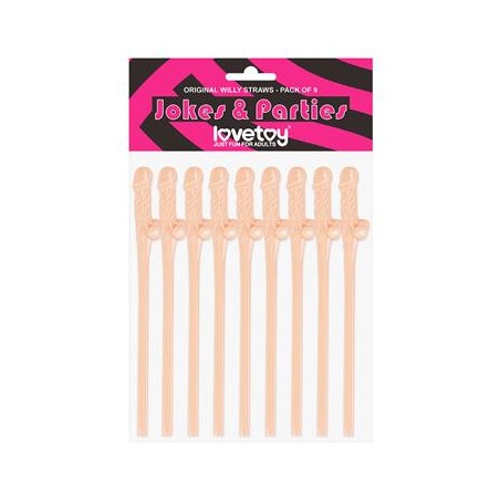 Lot de 9 pailles pour pénis