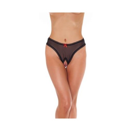 Amorable String Ouvert Couleur Noir Taille Unique