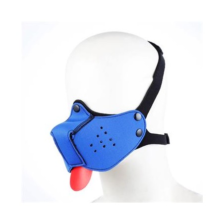 Muselière Chien Néoprène Amovible Ajustable Bleu