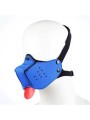 Muselière Chien Néoprène Amovible Ajustable Bleu