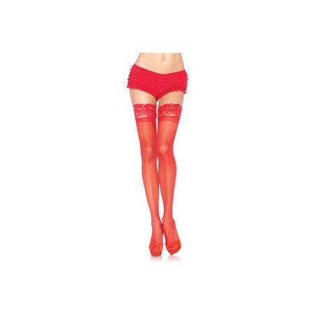 bas leg avenue rouge transparents avec haut grande taille