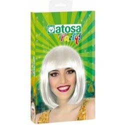 perruque courte blanc argenté