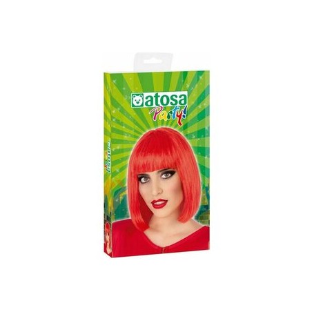 perruque courte orange