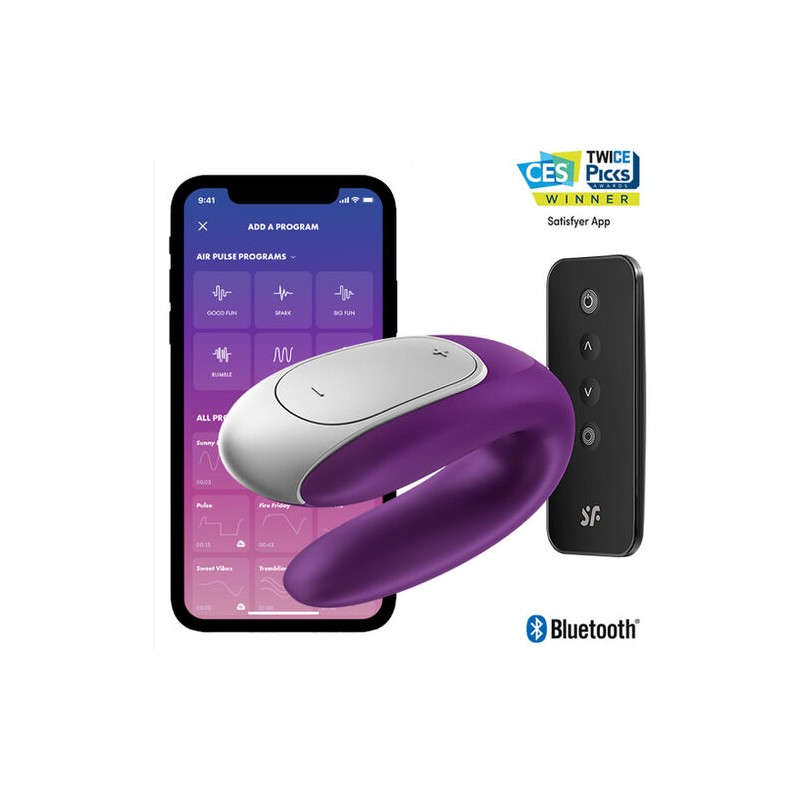 vibrateur satisfyer double fun partner - lilas