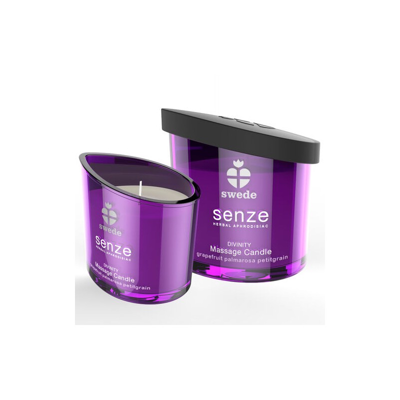 bougie massage senze divinity - pamplemousse, palmarosa, petitgrain
