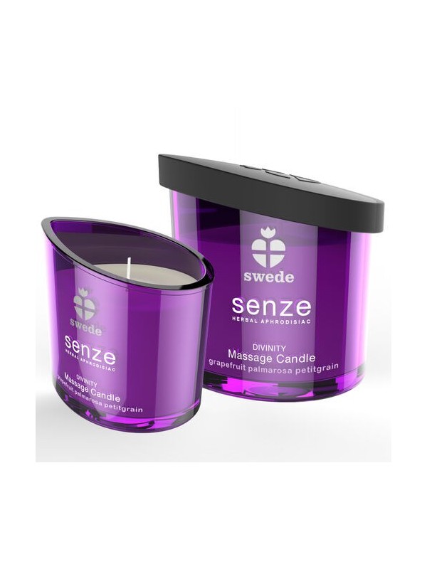 bougie massage senze divinity - pamplemousse, palmarosa, petitgrain