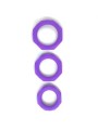 Ensemble de 3 anneaux de pénis en silicone violet