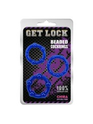 Anneaux de pénis perlés bleus