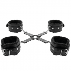 darkness menottes cuir noir