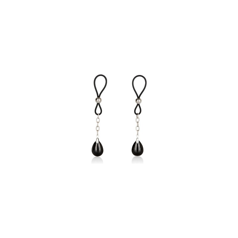 Pinces tetons pierres noires calexotics