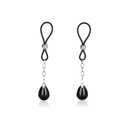 Pinces tetons pierres noires calexotics