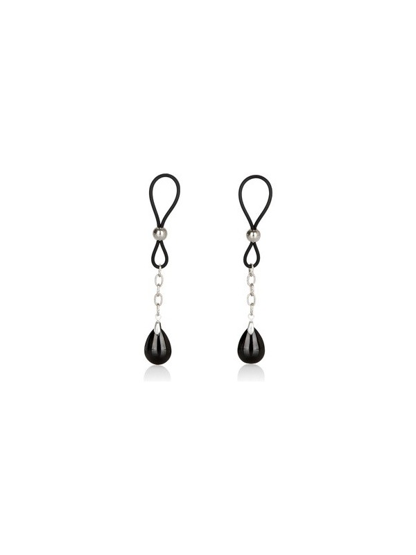 Pinces tetons pierres noires calexotics