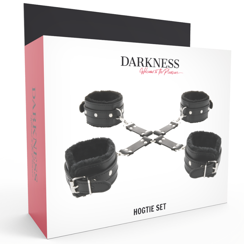 darkness menottes cuir noir