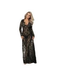 Robe longue dentelle noir subblime S/M