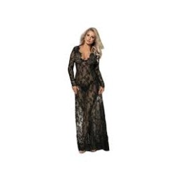 Robe longue dentelle noir subblime S/M