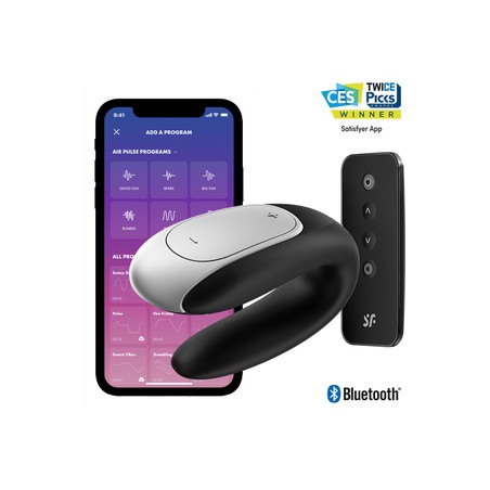 vibro satisfyer double fun partner - noir