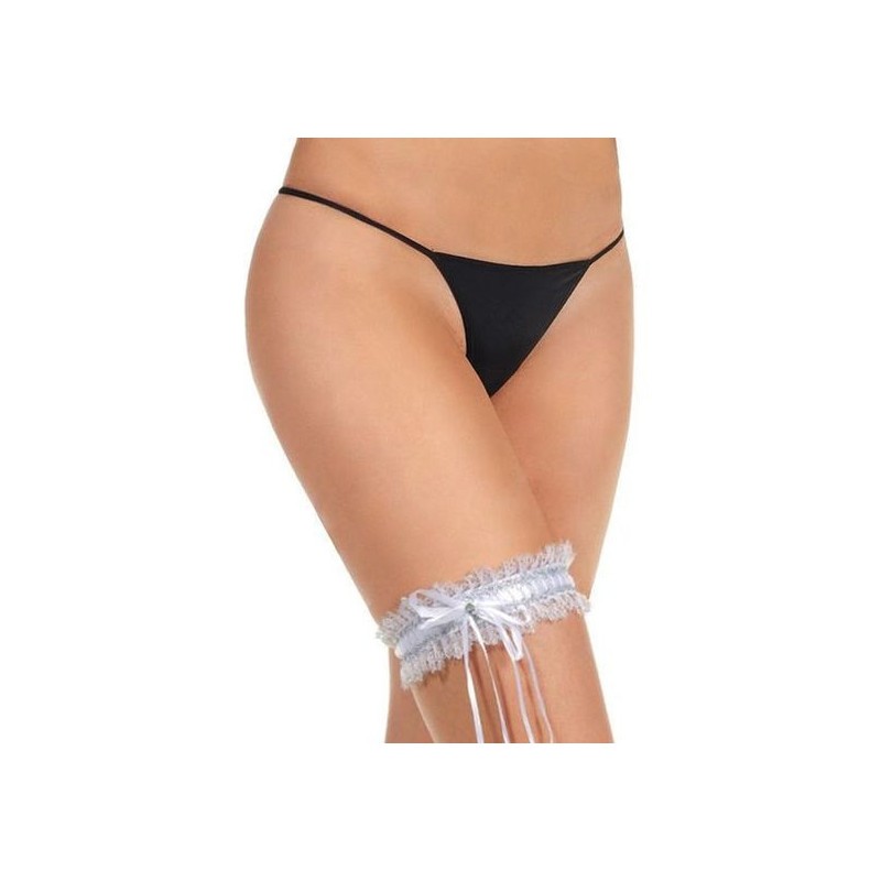 Jarretiere blanche - bridgette de intimax