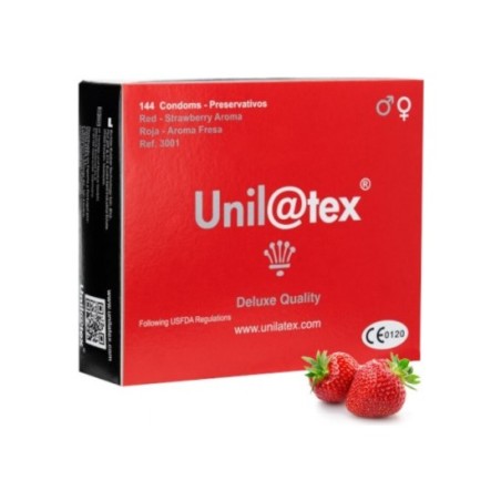 unilatex fraise preservatifs 144uds