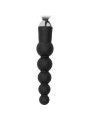 fouet manche gode en silicone courbe - noir
