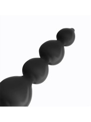 Chaine boules anales clyde en silicone noir