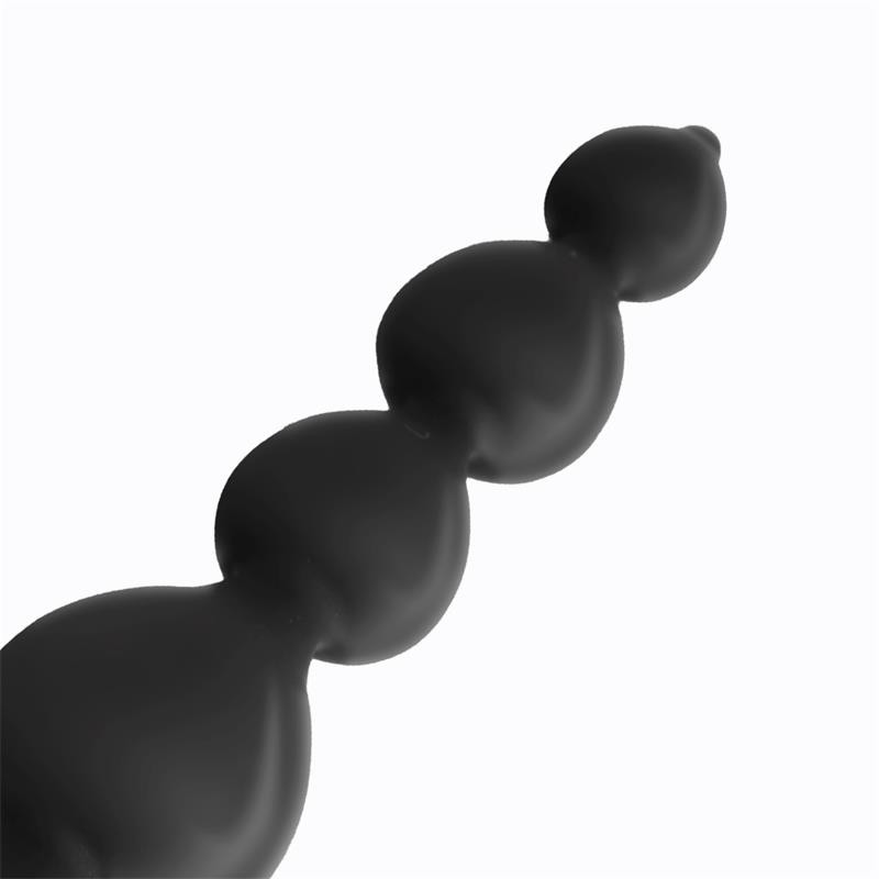 Chaine boules anales clyde en silicone noir