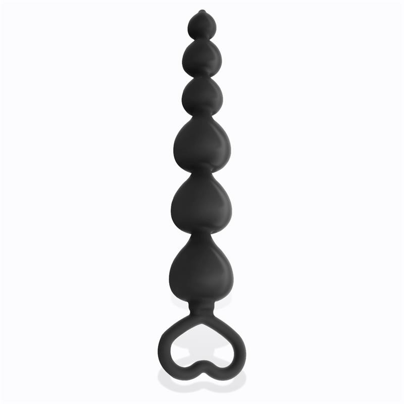 Chaine boules anales clyde en silicone noir