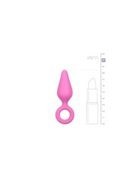 plug pointy silicone rose - petit
