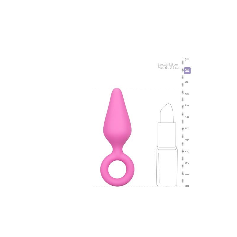 plug pointy silicone rose - petit