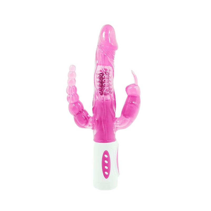 vibromasseur bunny triple avec rotation baile