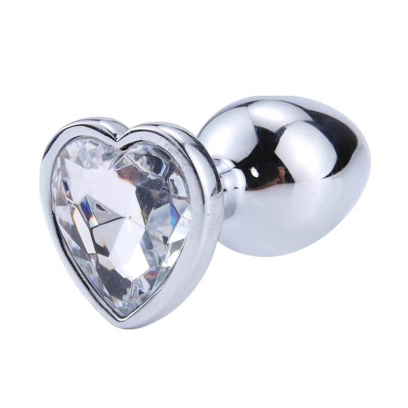 Plug metal coeur heart white T:L Afterdark