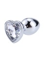 Plug metal coeur heart white T:L Afterdark