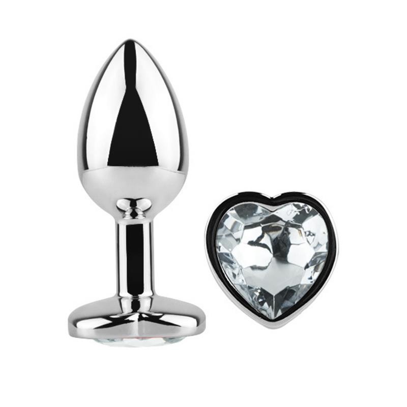 Plug metal coeur heart white T:L Afterdark
