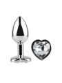 Plug metal coeur heart white T:L Afterdark