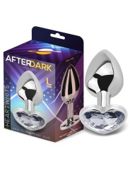 Plug metal coeur heart white T:L Afterdark