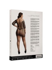 Robe Grande Taille DUO NET SLEEVED - Noir XXL-5XL