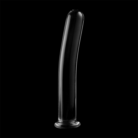 série nebula - modèle 8 gode borosilicate 14,5 x 2 cm transparent