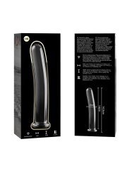 série nebula - modèle 8 gode borosilicate 14,5 x 2 cm transparent