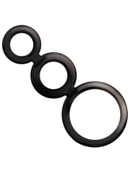 addicted toys ensemble anneaux pénis et testicules - fumé