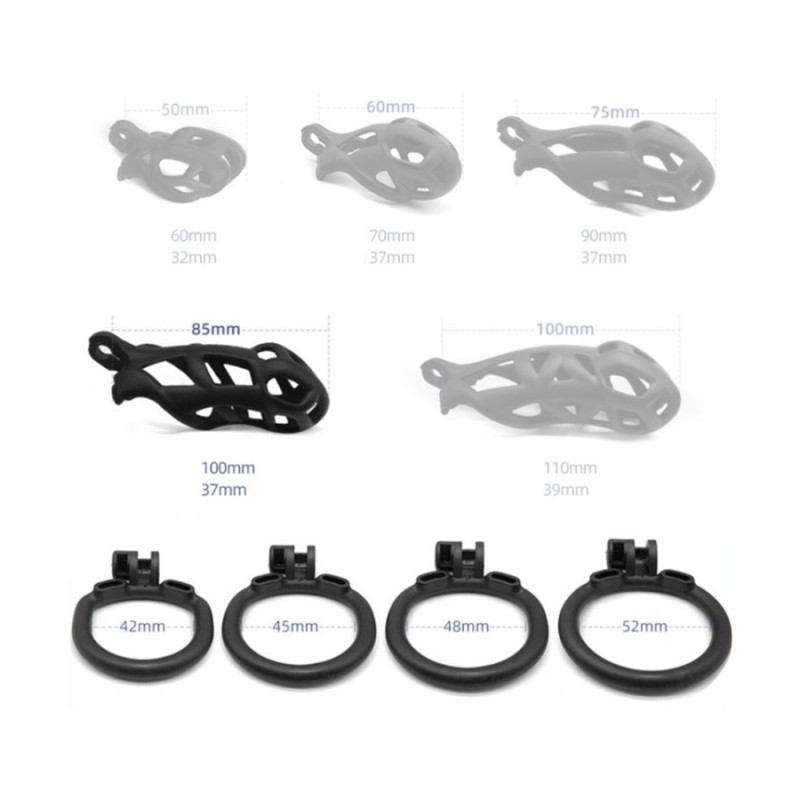 Cage de chasteté Solid Naja 8.5 x 3.7cm