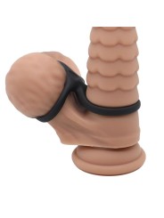 Anneau flexible pour pénis et testicules en silicone liquide triple