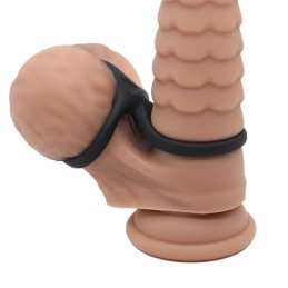 Anneau flexible pour pénis et testicules en silicone liquide triple