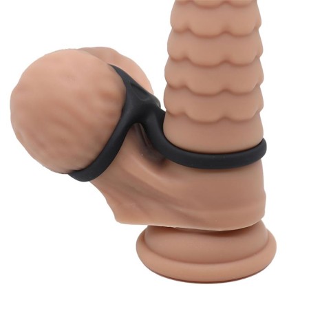 Anneau flexible pour pénis et testicules en silicone liquide triple