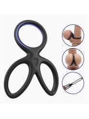 Anneau flexible pour pénis et testicules en silicone liquide triple