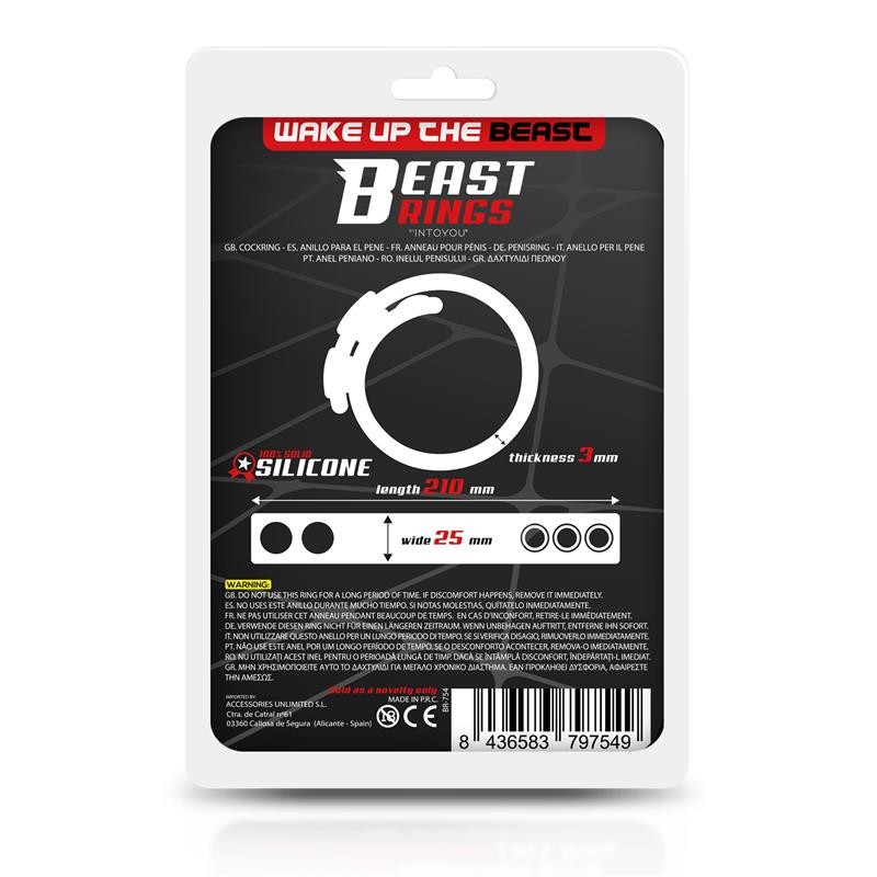 Anneau pénien réglable en silicone solide 15-21 cm