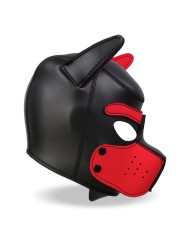 Hound Masque pour chien en néoprène Muselière amovible Noir/Rouge Taille unique