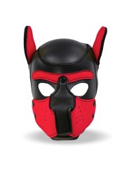 Hound Masque pour chien en néoprène Muselière amovible Noir/Rouge Taille unique
