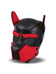 Hound Masque pour chien en néoprène Muselière amovible Noir/Rouge Taille unique