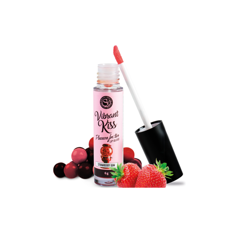 Gloss vibrant kiss chewing gum fraise