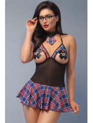 Déguisement d'écolière 6 pièces sans bonnets. -T:XL